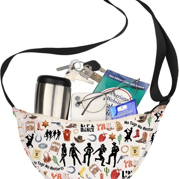 Lightweight Polyester Crossbody Bag for Line Dancing - Perfect for Daily Wear - Picture 7 of 7